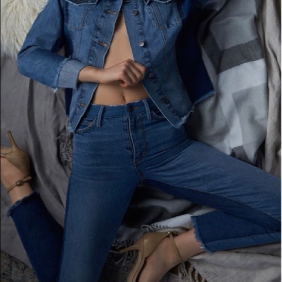 Sam Edelman MARY JANE Fringe Hem Contrast Jeans - Picture 5 of 12